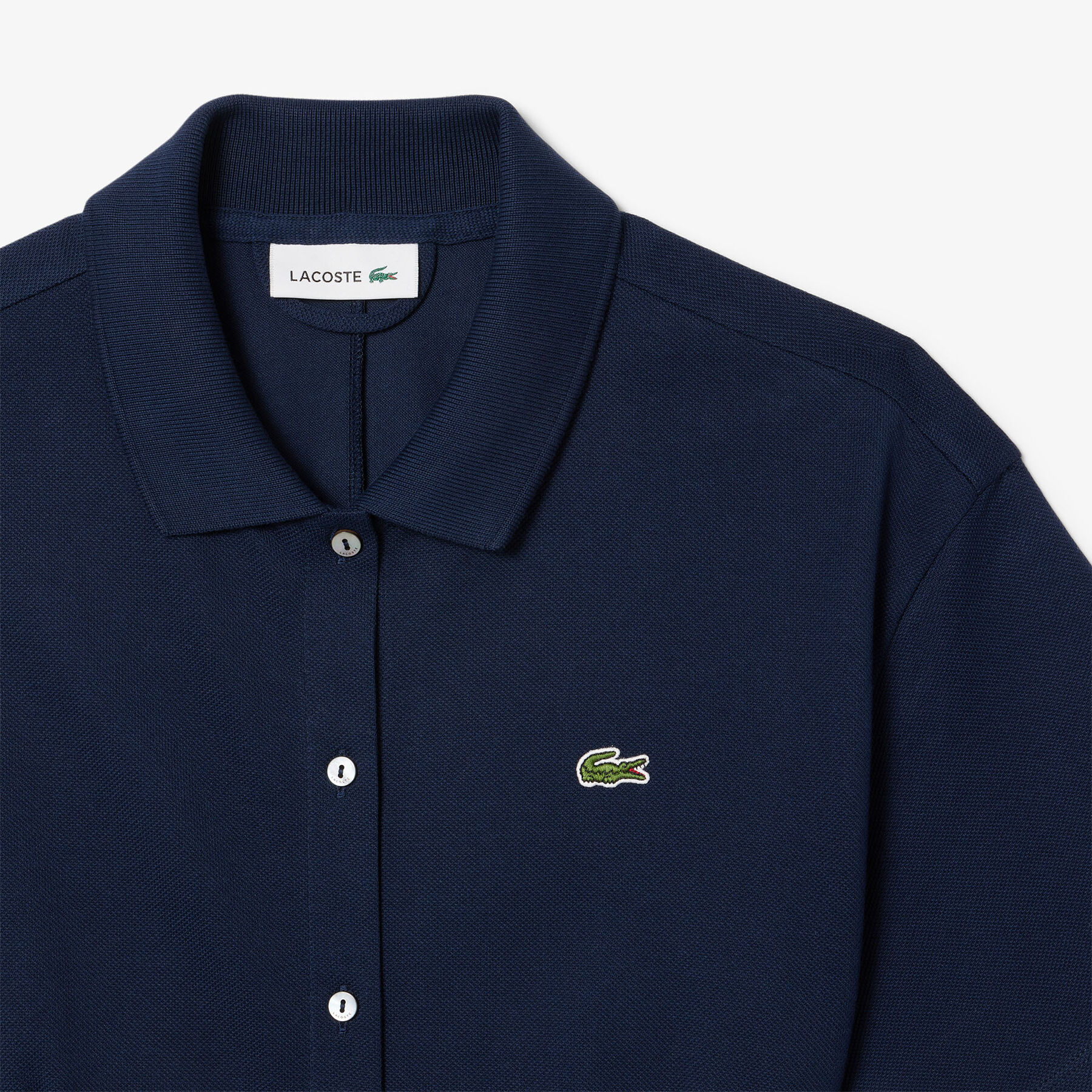 فستان بولو قصير من قماش البيكيه الصغير Flared Petit Pique Polo Dress - EF9621-00-166