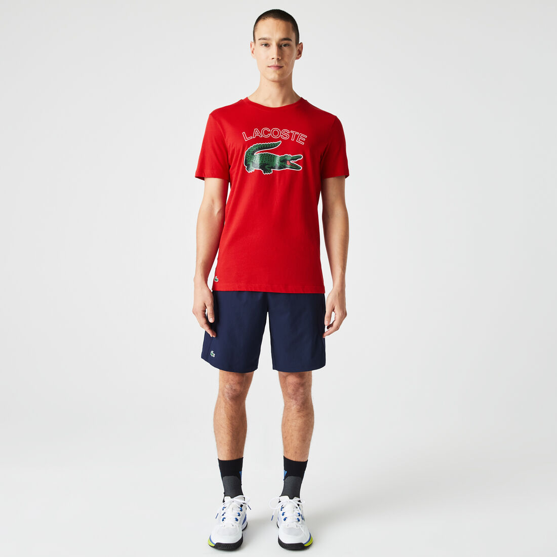 تيشيرت جيرسيه بطبعة تمساح للرجال مجموعة Lacoste SPORT