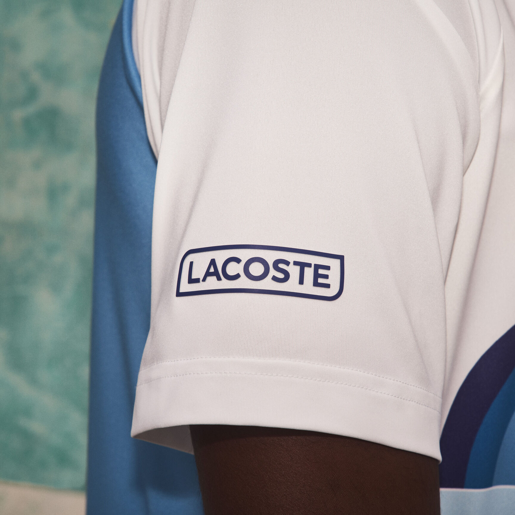 Men&rsquo;s Lacoste SPORT x Novak Djokovic Breathable Print Regular Fit Polo