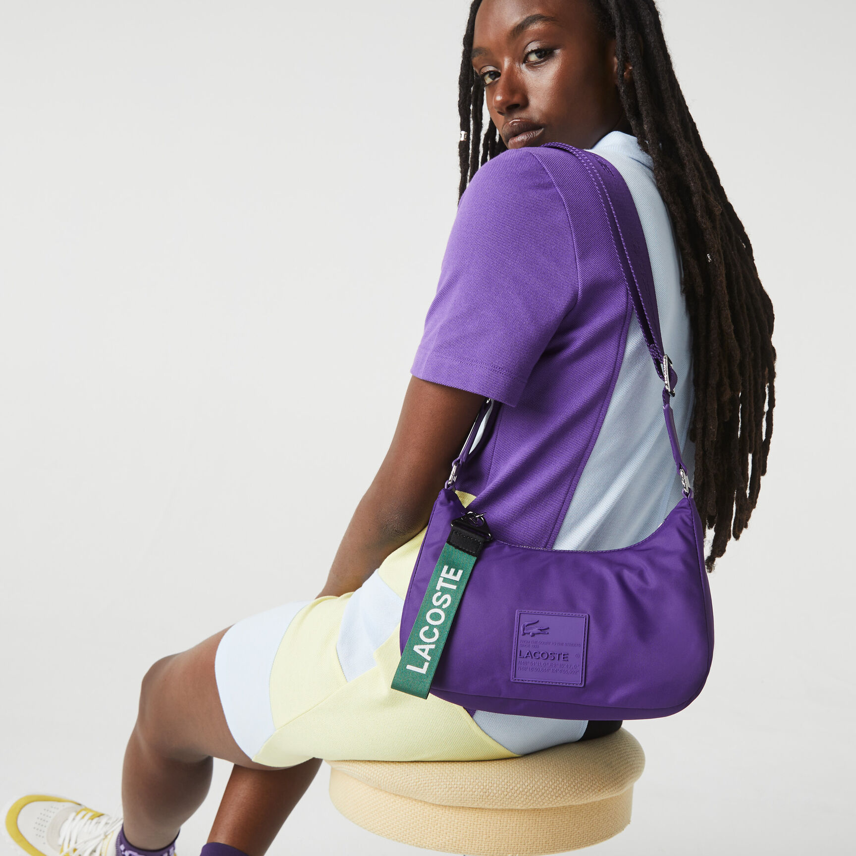 حقيبة مستطيلة برقعة شعار لاكوست للنساء حقيبة مستطيلة برقعة شعار لاكوست للنساء