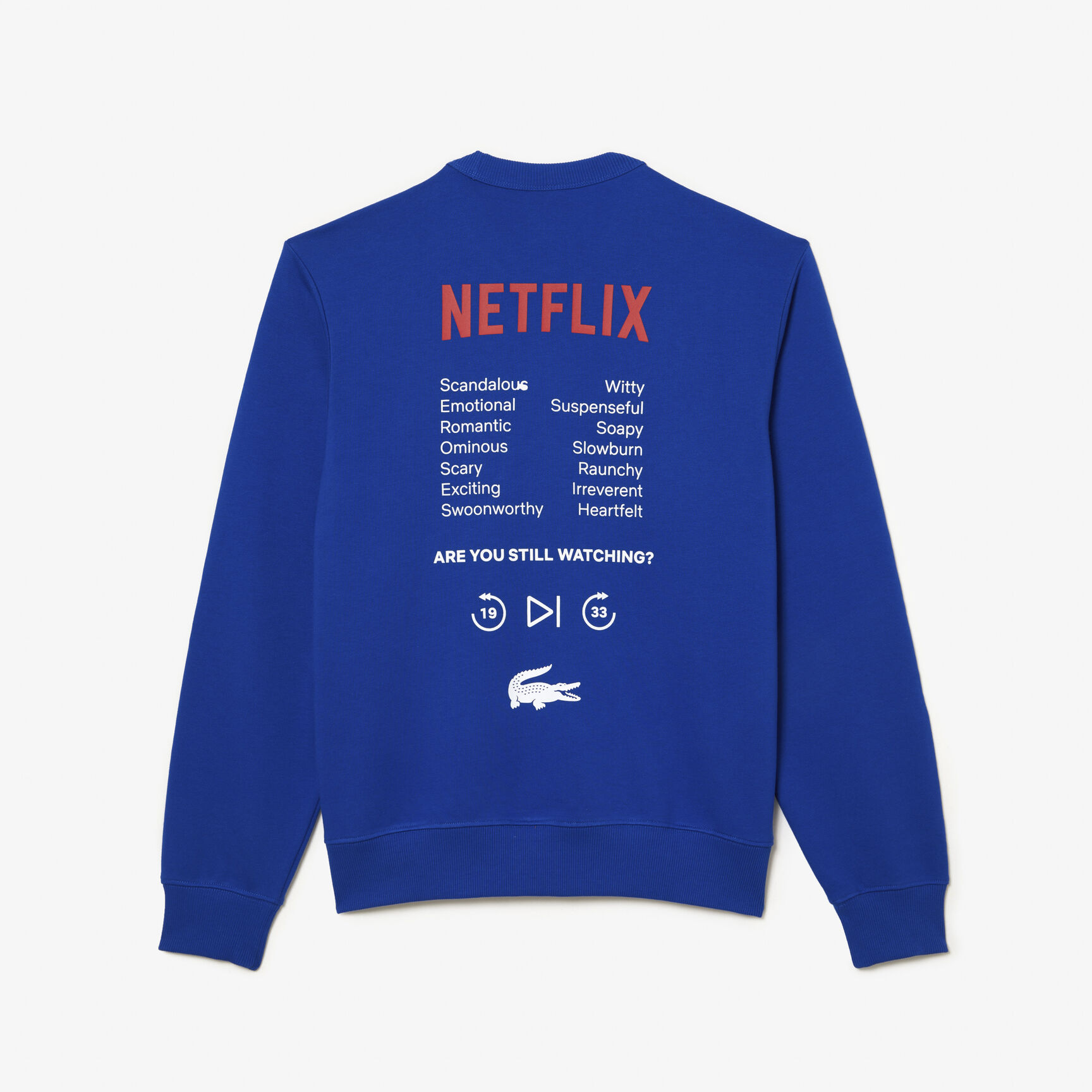 Unisex Lacoste x Netflix Round Neck Print Back Sweatshirt Unisex Lacoste x Netflix Round Neck Print Back Sweatshirt