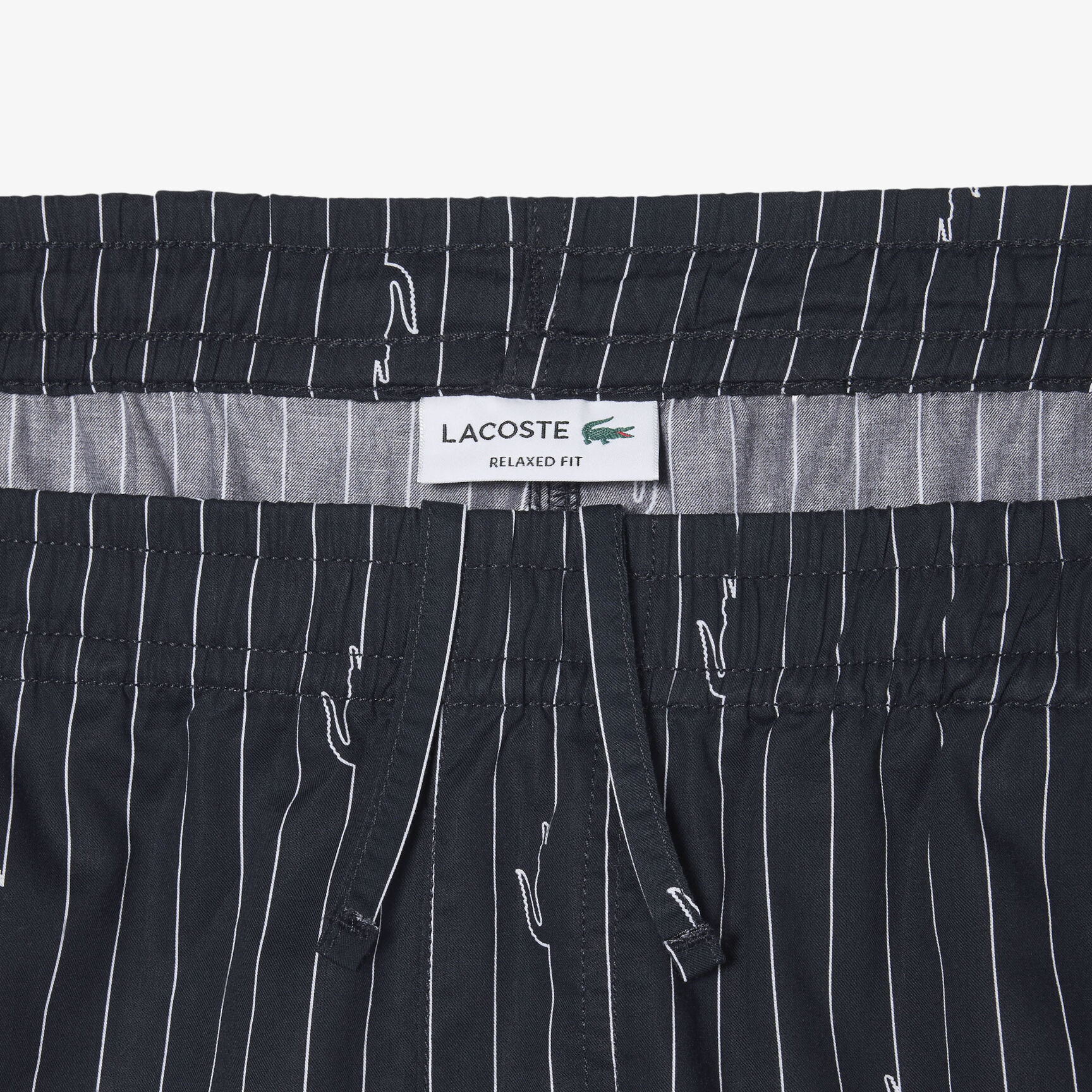 Crocodile Print Stripe Cotton Shorts - GH1964-00-IY8