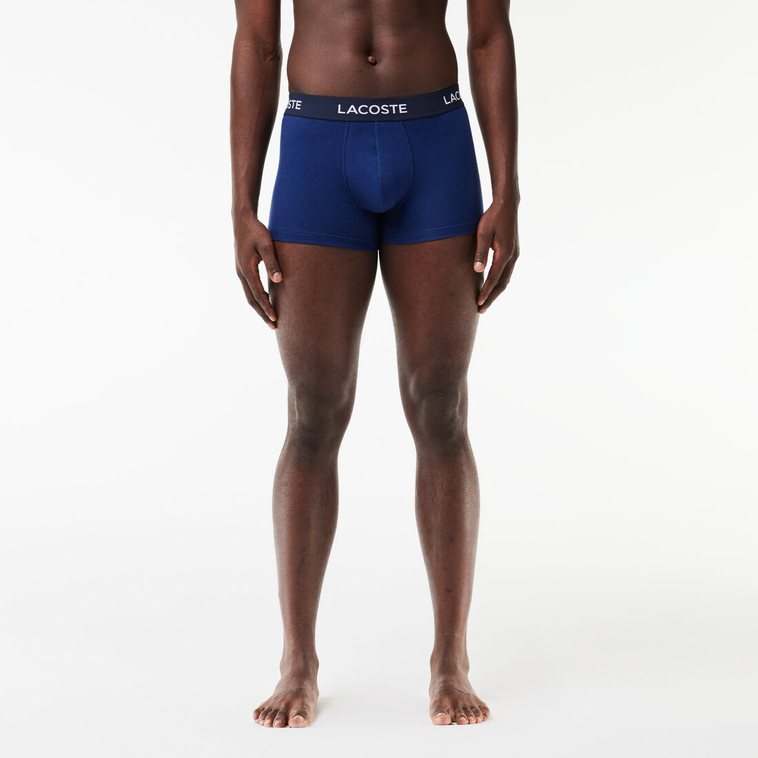 مجموعة من 3 سراويل داخلية للرجال لاكوست Men's 3-Pack Lacoste Logo Waist Trunks - 5H7686-00-EV9