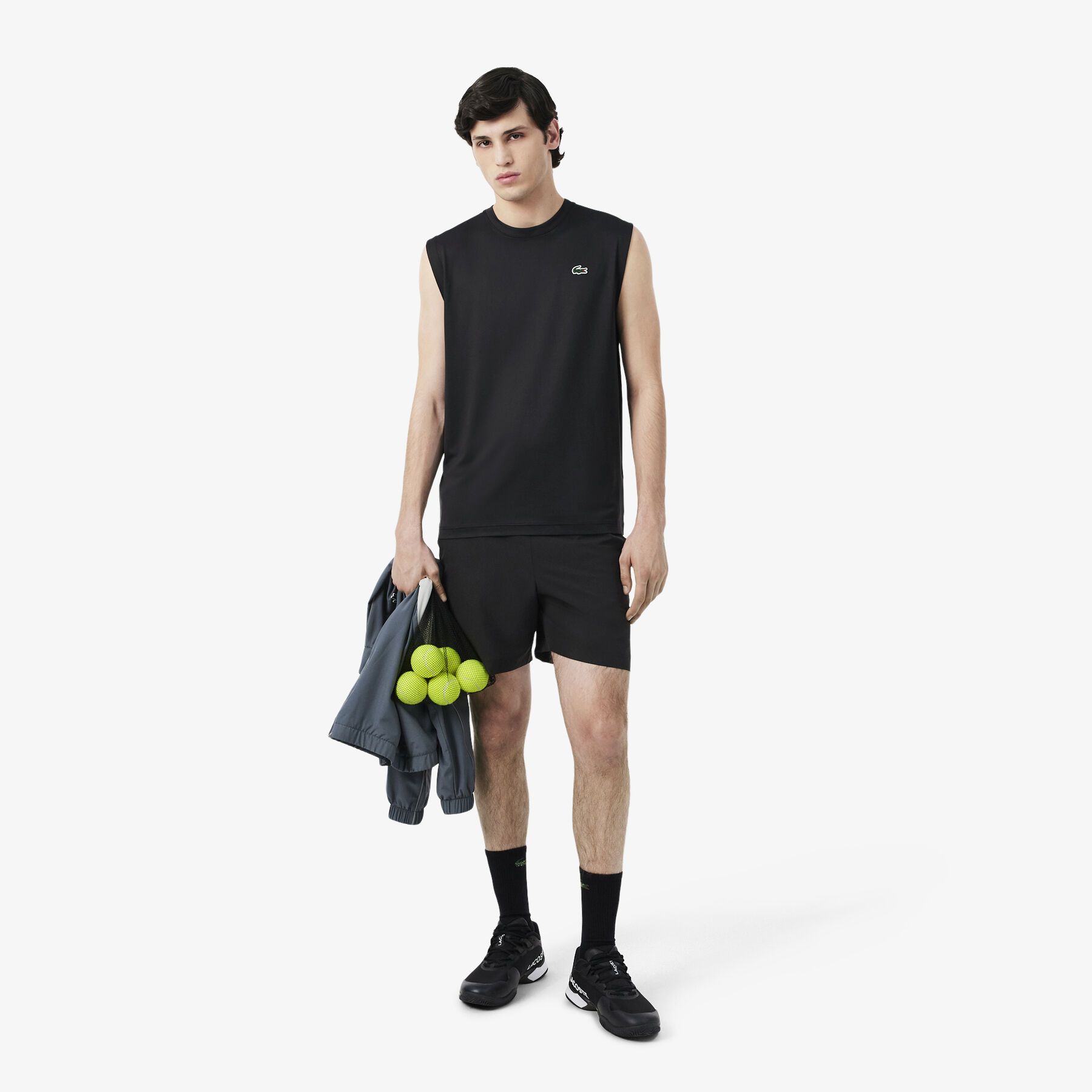 lacoste ultra dry reflective tennis shorts