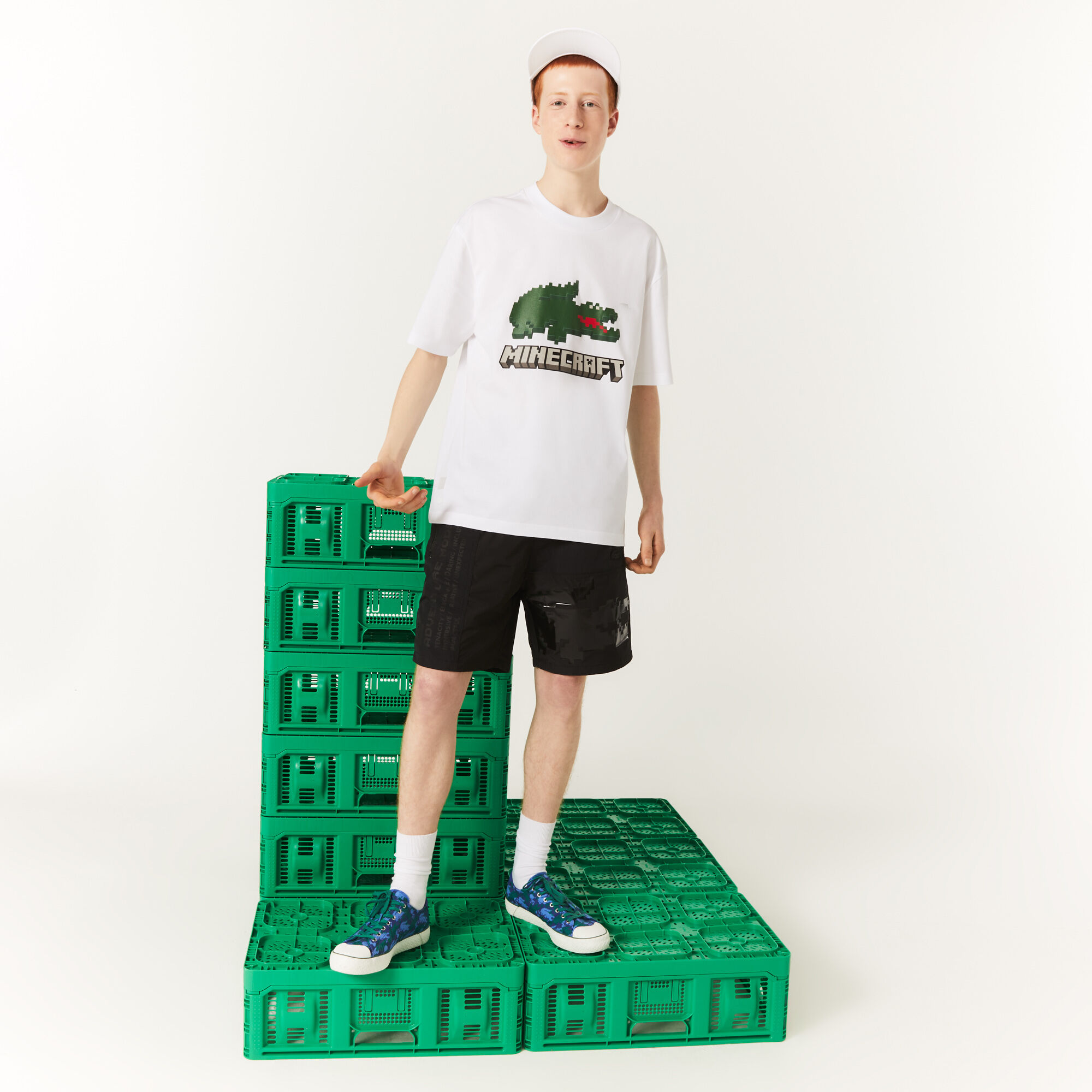 Unisex Lacoste x Minecraft Print Organic Cotton T-Shirt | Lacoste AE