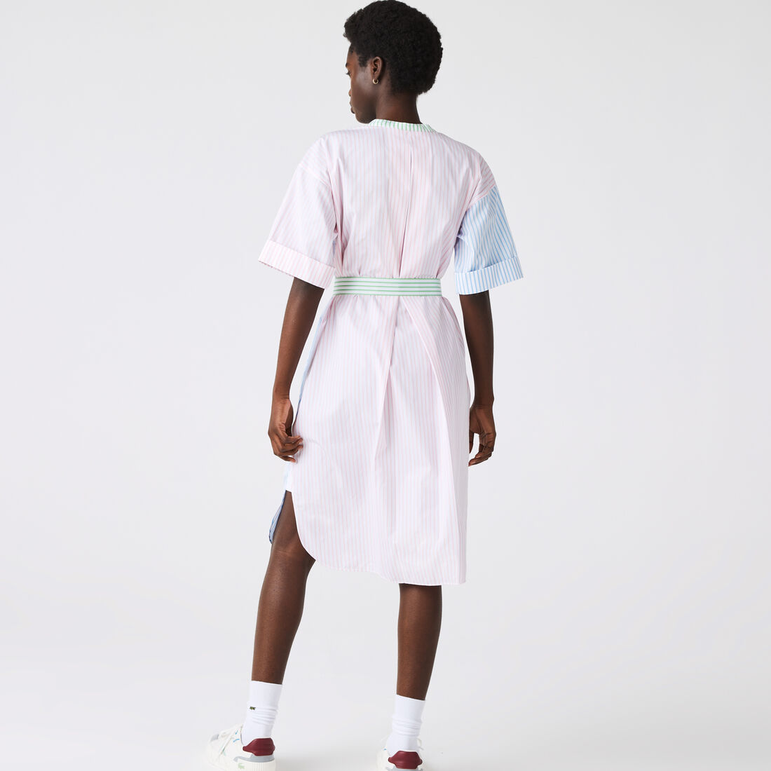 Women's Tennis Embroidery Patchwork Shirt Dress Women's Tennis Embroidery Patchwork Shirt Dress