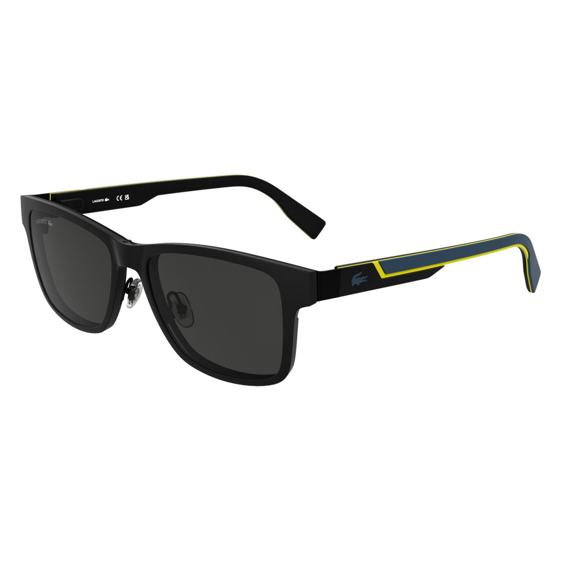 lacoste magnetic clip on rectangular sunglasses