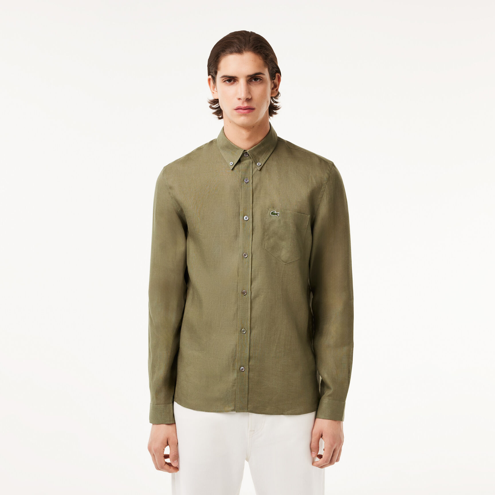 Regular Fit Linen Shirt Men's Lacoste Linen Shirt - CH5692-00-316