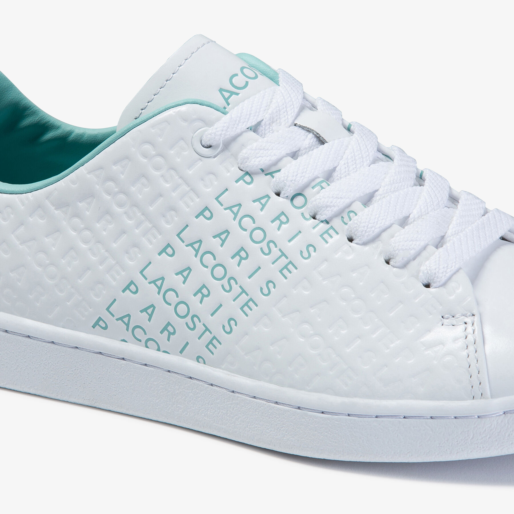 lacoste women s carnaby evo leather and suede sneakers