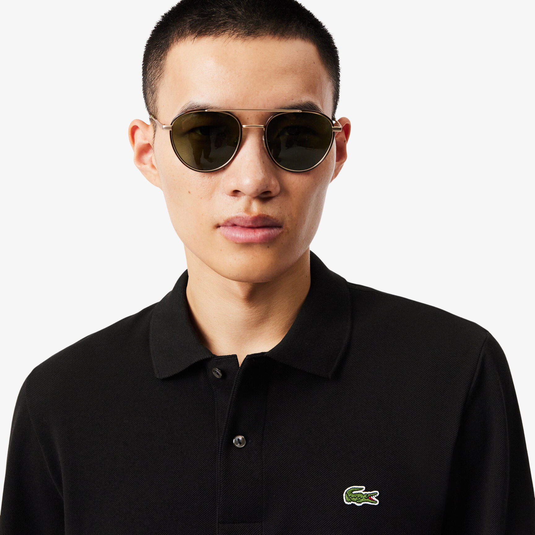 قميص بولو كلاسيكي بأكمام طويلة مقاس L.12.12 Classic Fit Long Sleeved L.12.12 Polo Shirt - L1312-00-031