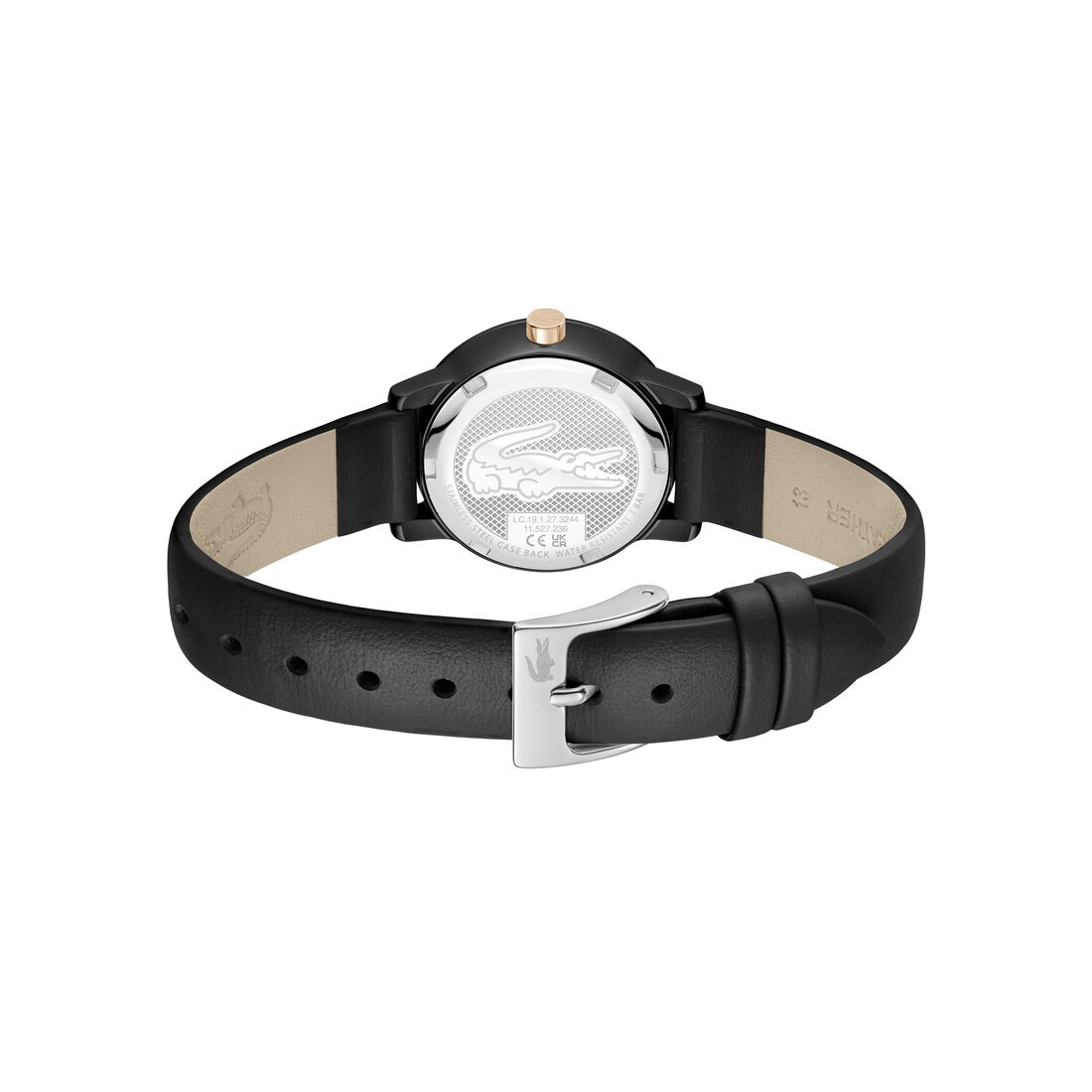Lacoste 12.12 Swift Leather Strap WATCH - 2001436-BLACK