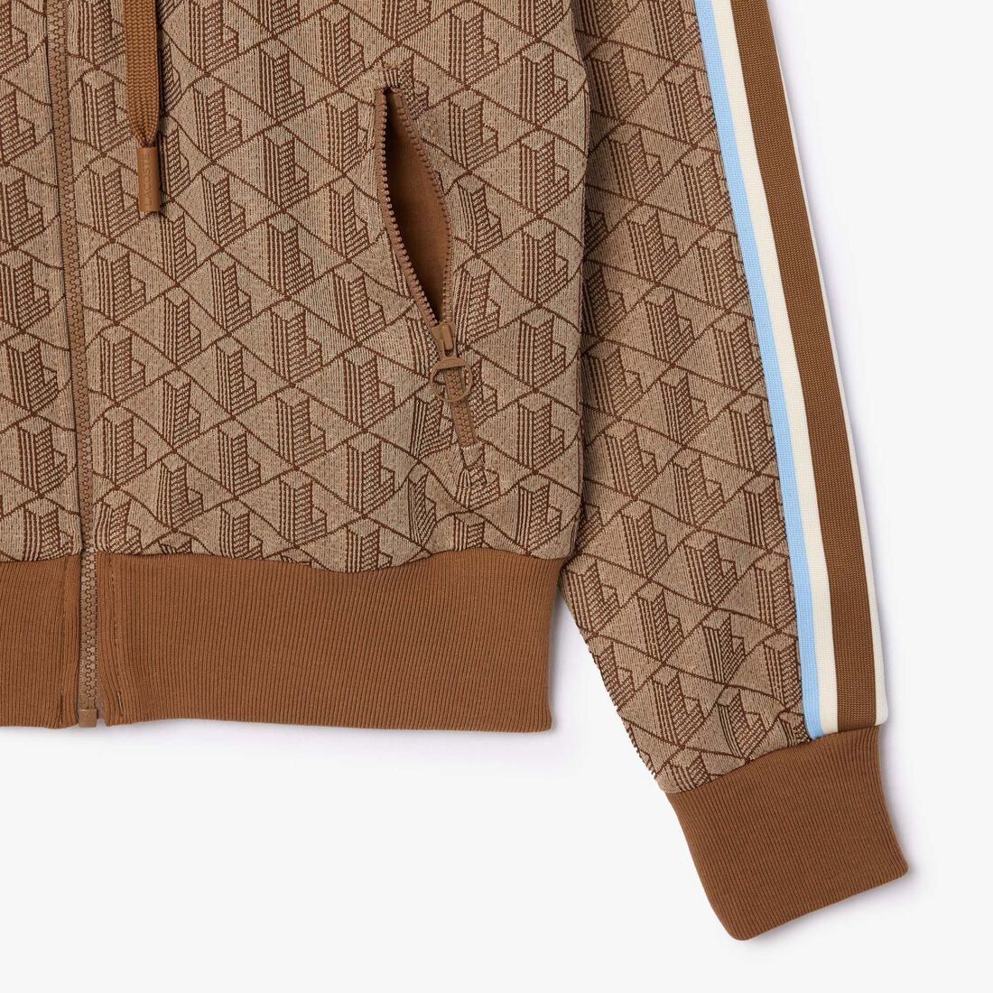 Jacquard Monogram Hoodie Monogram Jacquard Zip Front Hoodie - SF7606-00-IRP