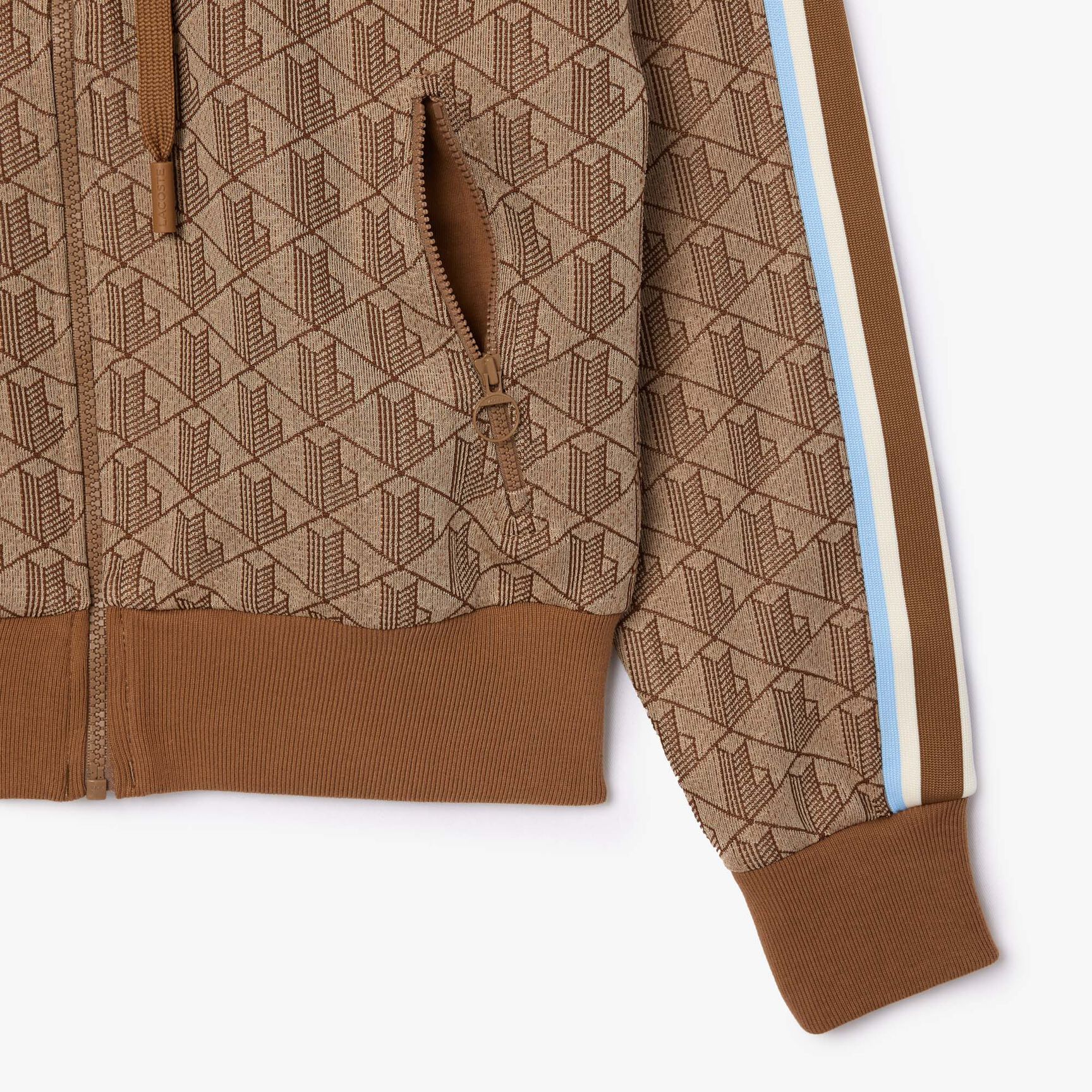 Jacquard Monogram Hoodie Monogram Jacquard Zip Front Hoodie - SF7606-00-IRP