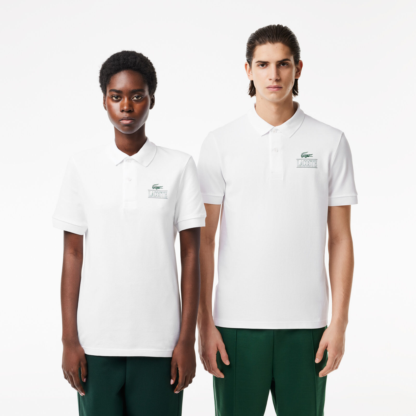 Lacoste Signature Print Stretch Pique Polo Shirt Lacoste Signature Print Stretch Pique Polo Shirt - PH1136-00-001