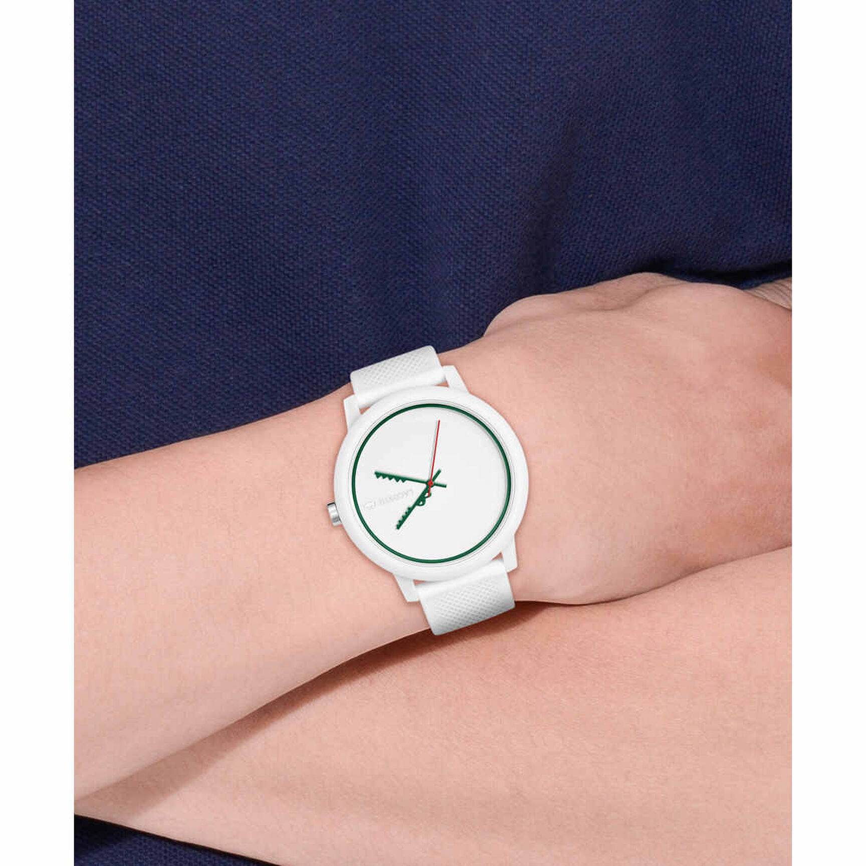 ساعة رجالية بسوار سيليكون أبيض Men Non-metal Watch - 2011308-WHT