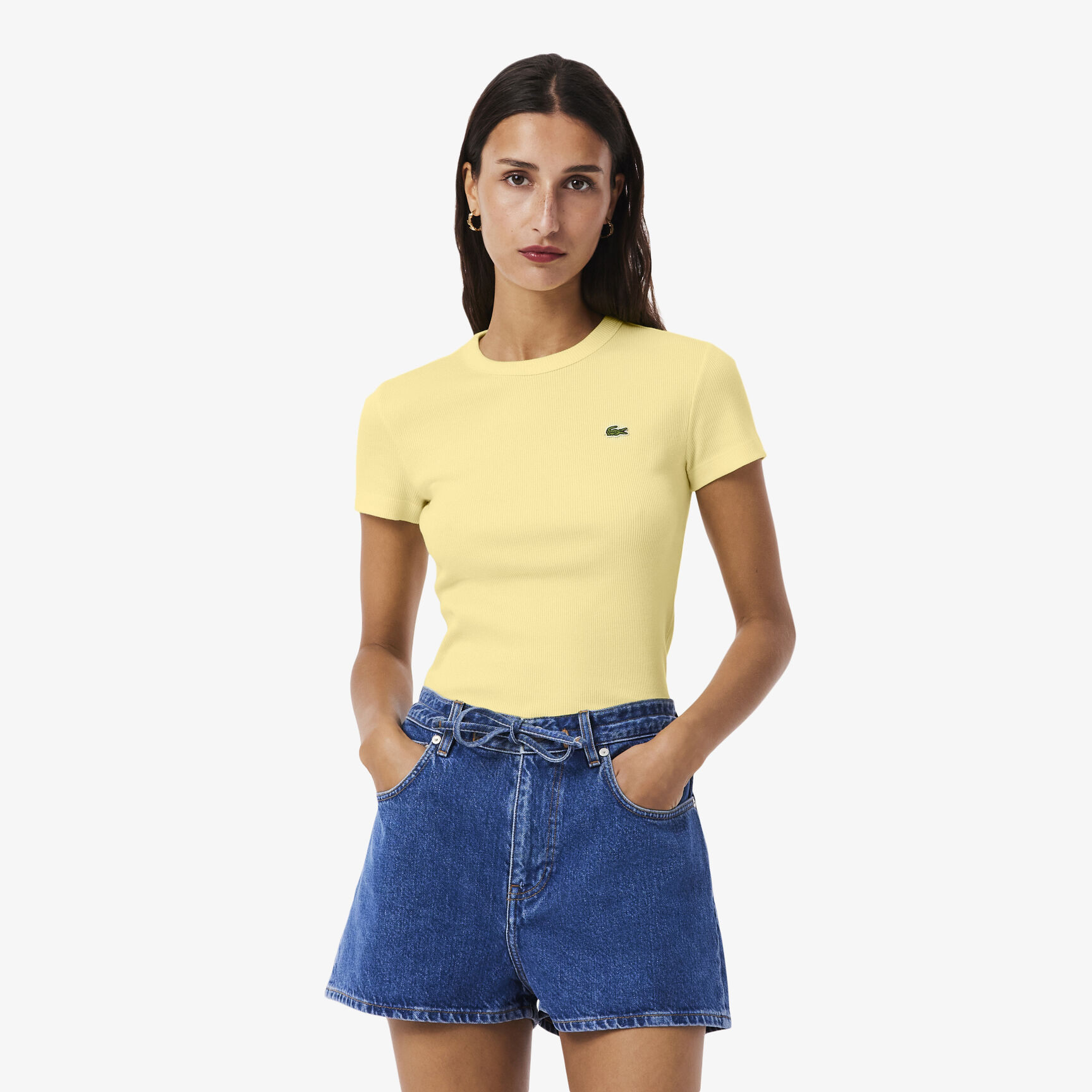 Slim Fit Ribbed Cotton T-shirt Slim Fit Ribbed Cotton T-shirt - TF5538-00-107