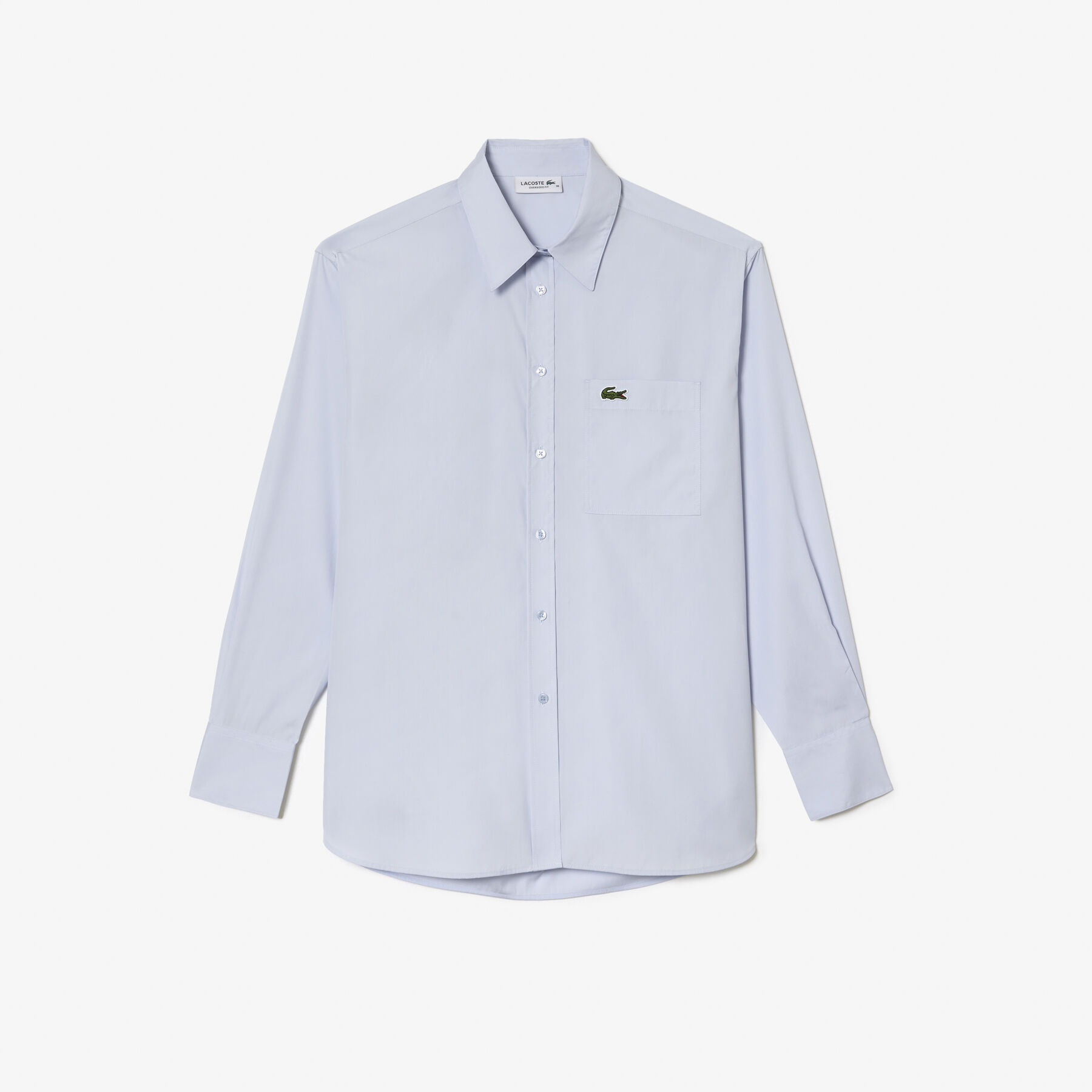 Oversized Fit Cotton Poplin Shirt lacoste oversized fit cotton poplin shirt