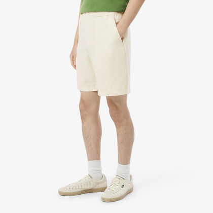 Regular Fit Linen Blend Twill Shorts