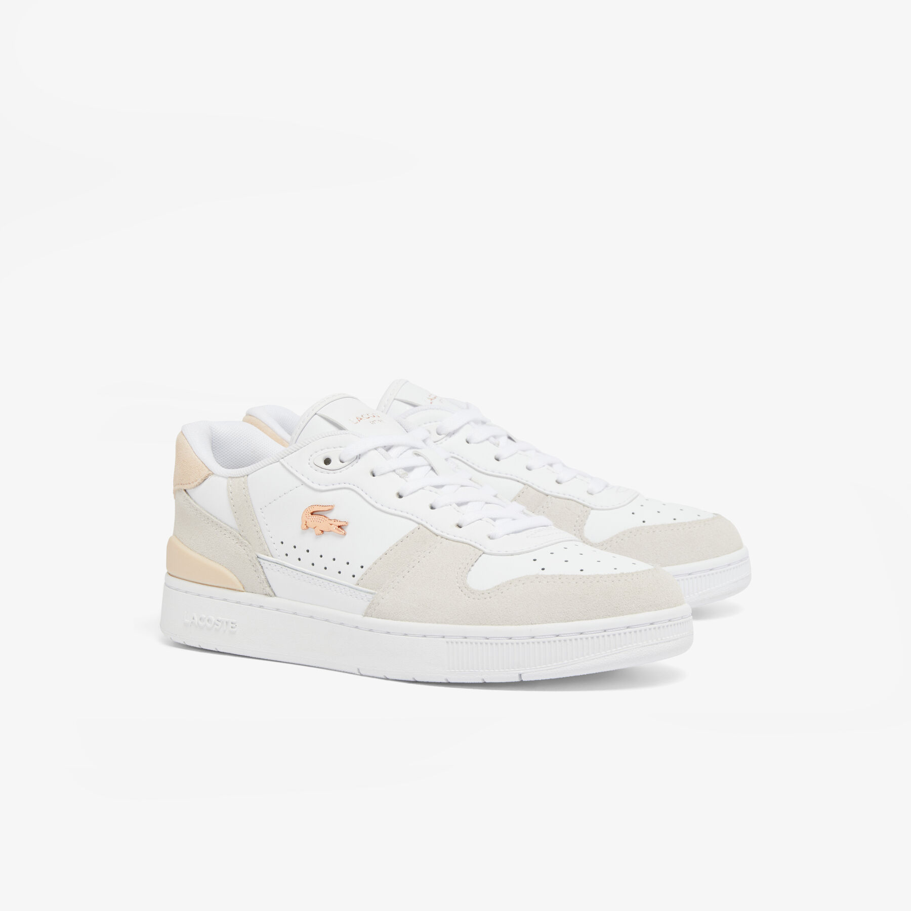 Women's T-Clip Set Leather Sneakers - 48SFA0043-1Y9