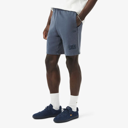 Washed Effect Cotton Fleece Shorts