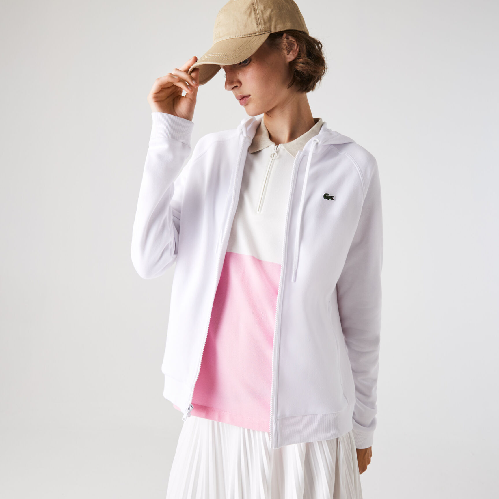 Women's Lacoste SPORT Fleece Zip Tennis Hoodie Women's Lacoste SPORT Fleece Zip Tennis Hoodie