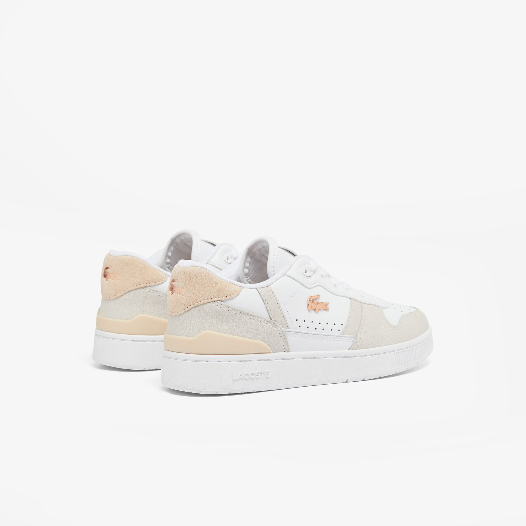 Women's T-Clip Set Leather Sneakers - 48SFA0043-1Y9