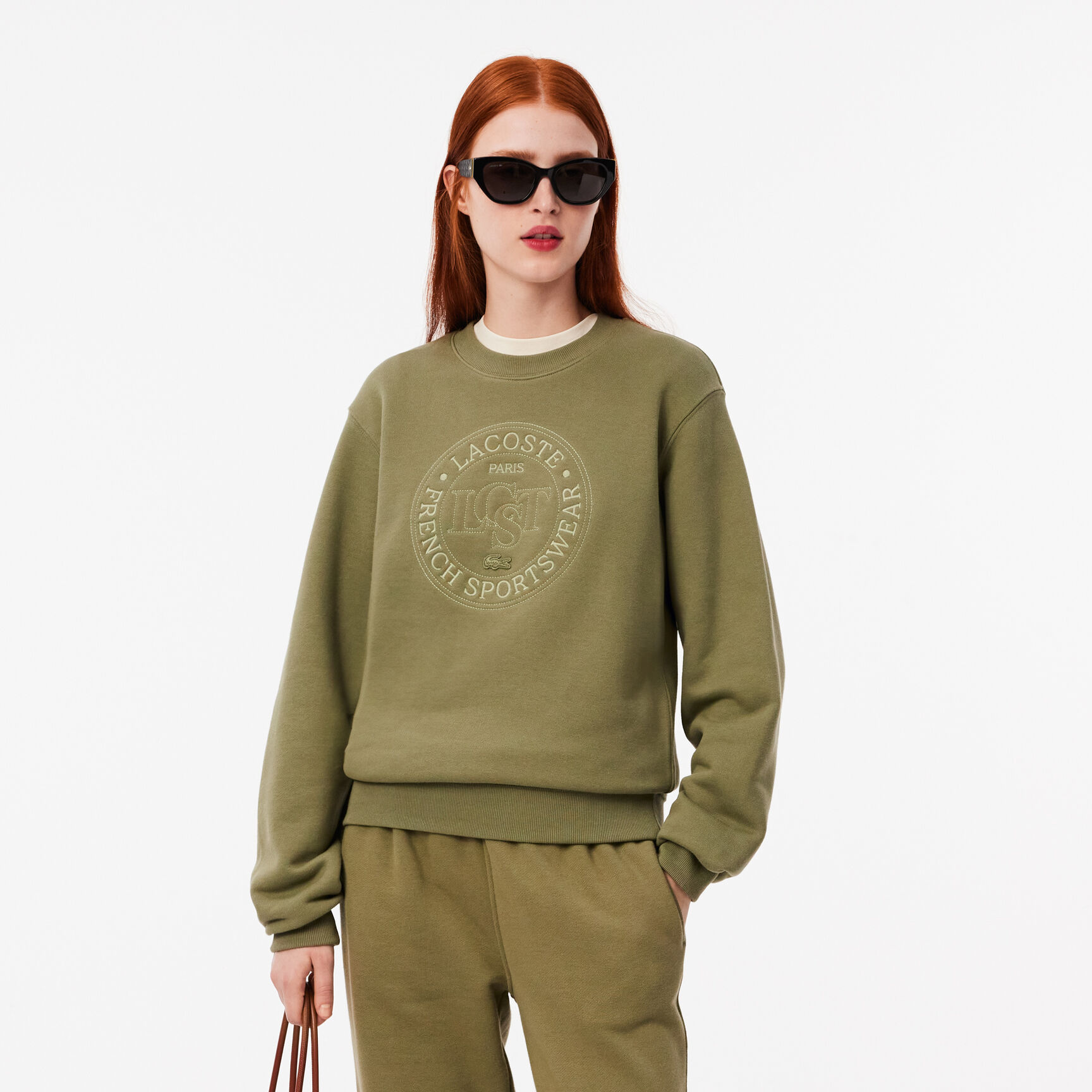 سويت شيرت قطن مطرز Embroidered Cotton Sweatshirt - SF2565-00-BMY