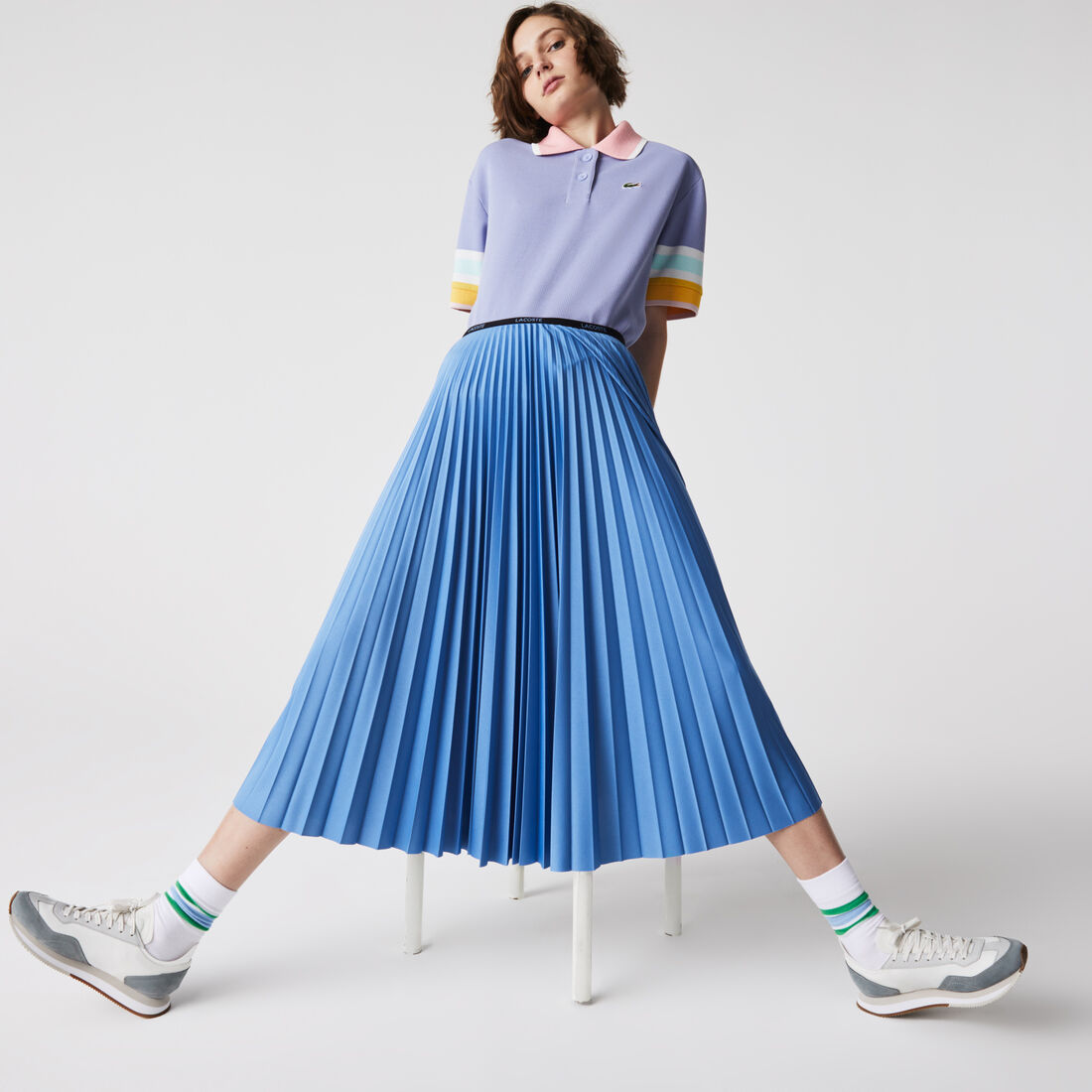 Women's Branded Elasticised Pleated Skirt