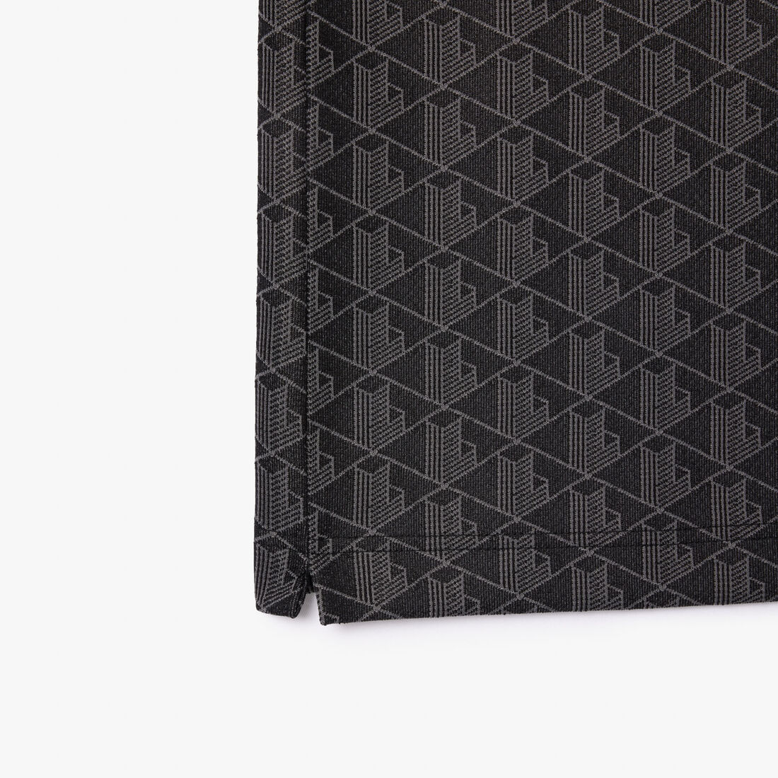 قميص بولو كلاسيكي بقصّة كلاسيكية من قماش الجاكار أحادي اللون Classic Fit Monogram Jacquard Polo Shirt - DH1417-00-4PC