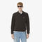 lacoste ribbed cotton polo collar sweatshirt