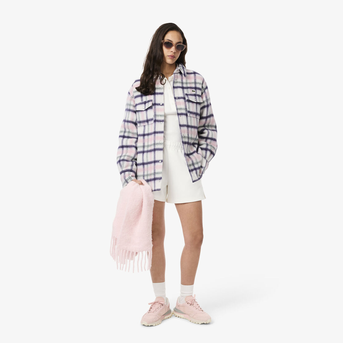 قميص خارجي من الصوف المبطن كبير الحجم Oversized Quilted Wool Overshirt - BF5806-00-AI9