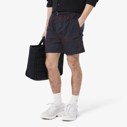 Ombre Print Nylon Cargo Shorts