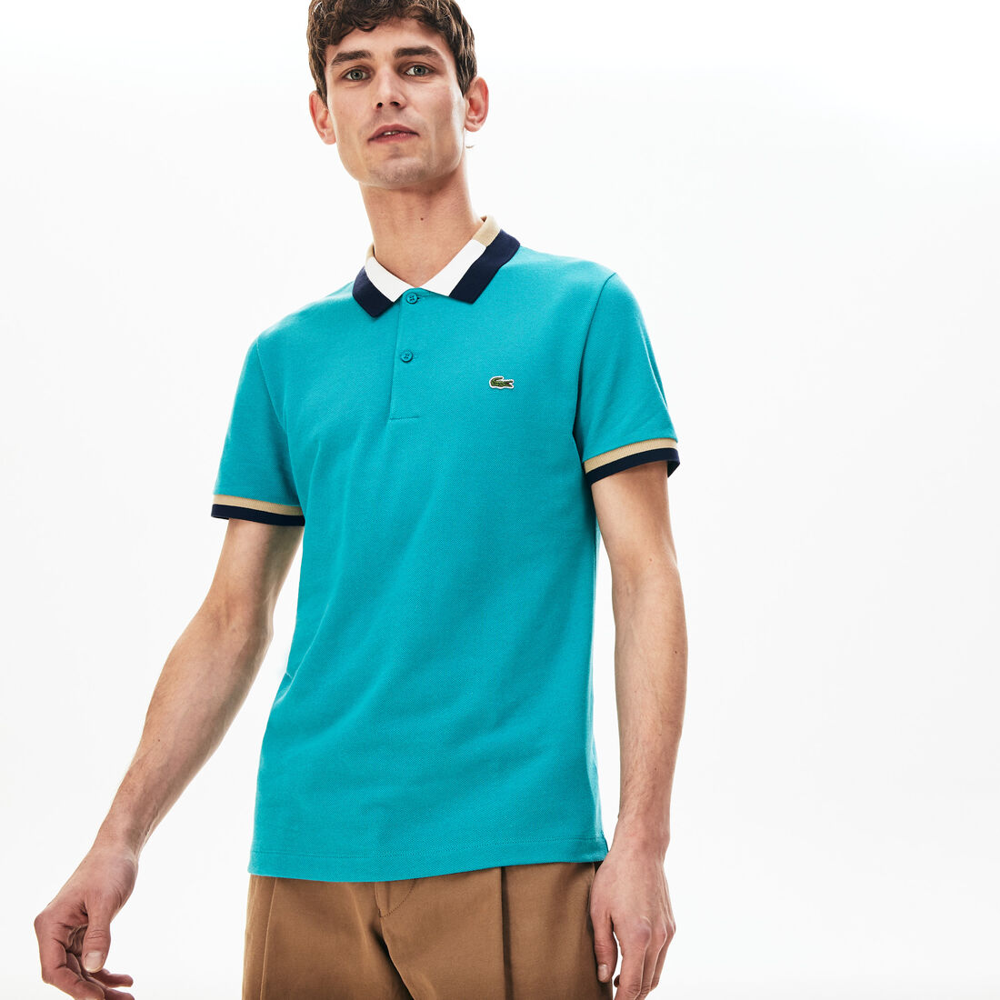 Men's Lacoste Contrast Cotton Polo Shirt Men's Lacoste Contrast Cotton Polo Shirt