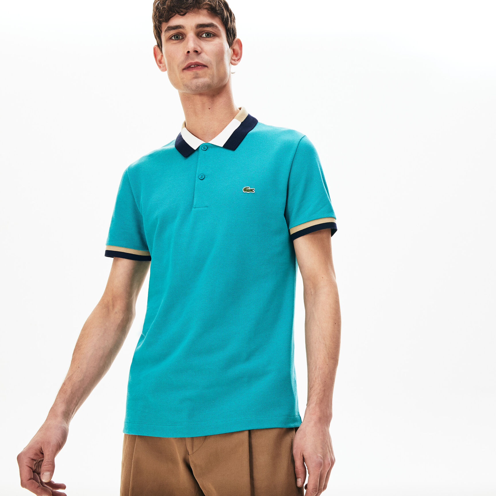 Men's Lacoste Contrast Cotton Polo Shirt Men's Lacoste Contrast Cotton Polo Shirt