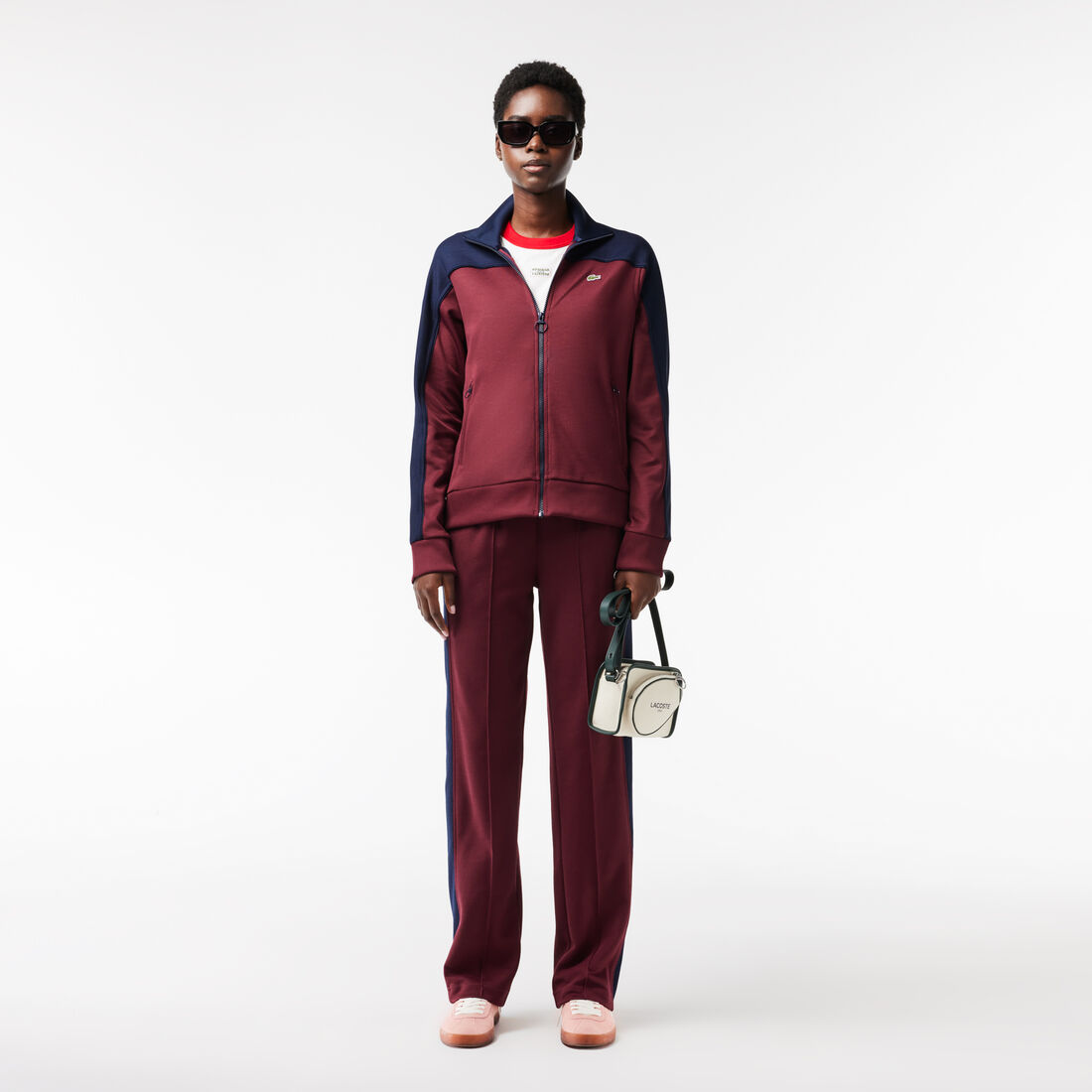 سويت شيرت رياضي قطن بسحَّاب Paris Zipped Colourblock Cotton Pique Sweatshirt - SF1632-00-LGI