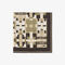 lacoste geometric pattern scarf