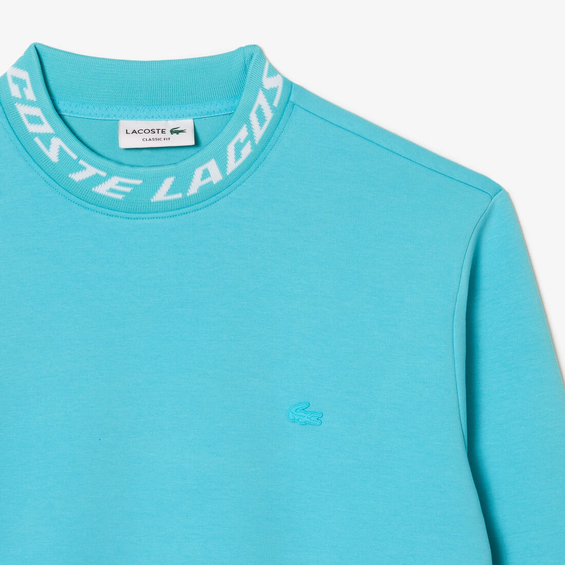 سويت شيرت للجولف من قماش معاد تدويره وبقصّة مريحة للارتداء Men's Lacoste Double Sided Logo Collar Sweatshirt - SH5690-00-SPI