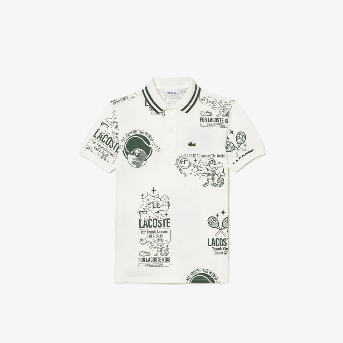 Graphic Print Cotton Polo Shirt - PJ1250-00-QCI