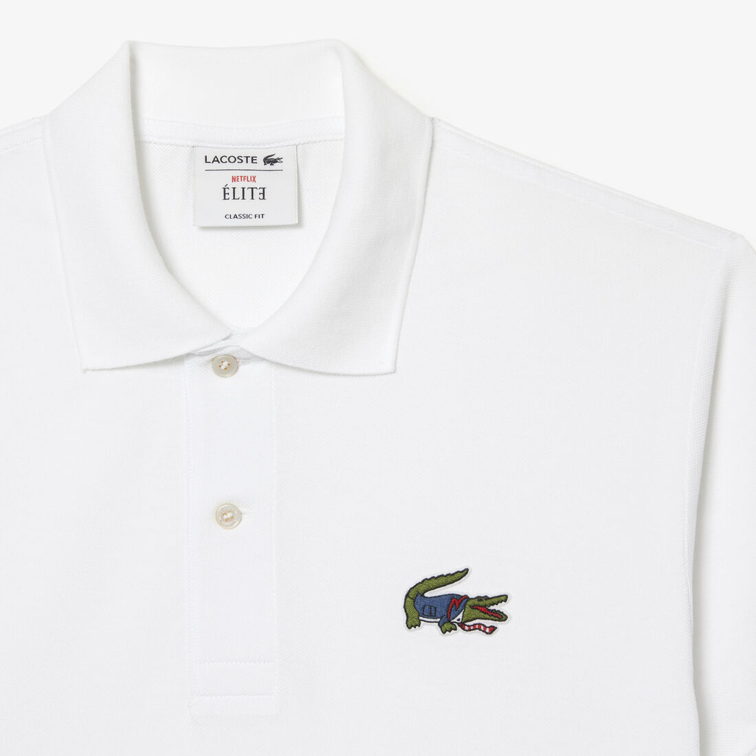 تيشيرت بولو قطن عضوي للرجال مجموعة Lacoste x Netflix تيشيرت بولو قطن عضوي للرجال مجموعة Lacoste x Netflix