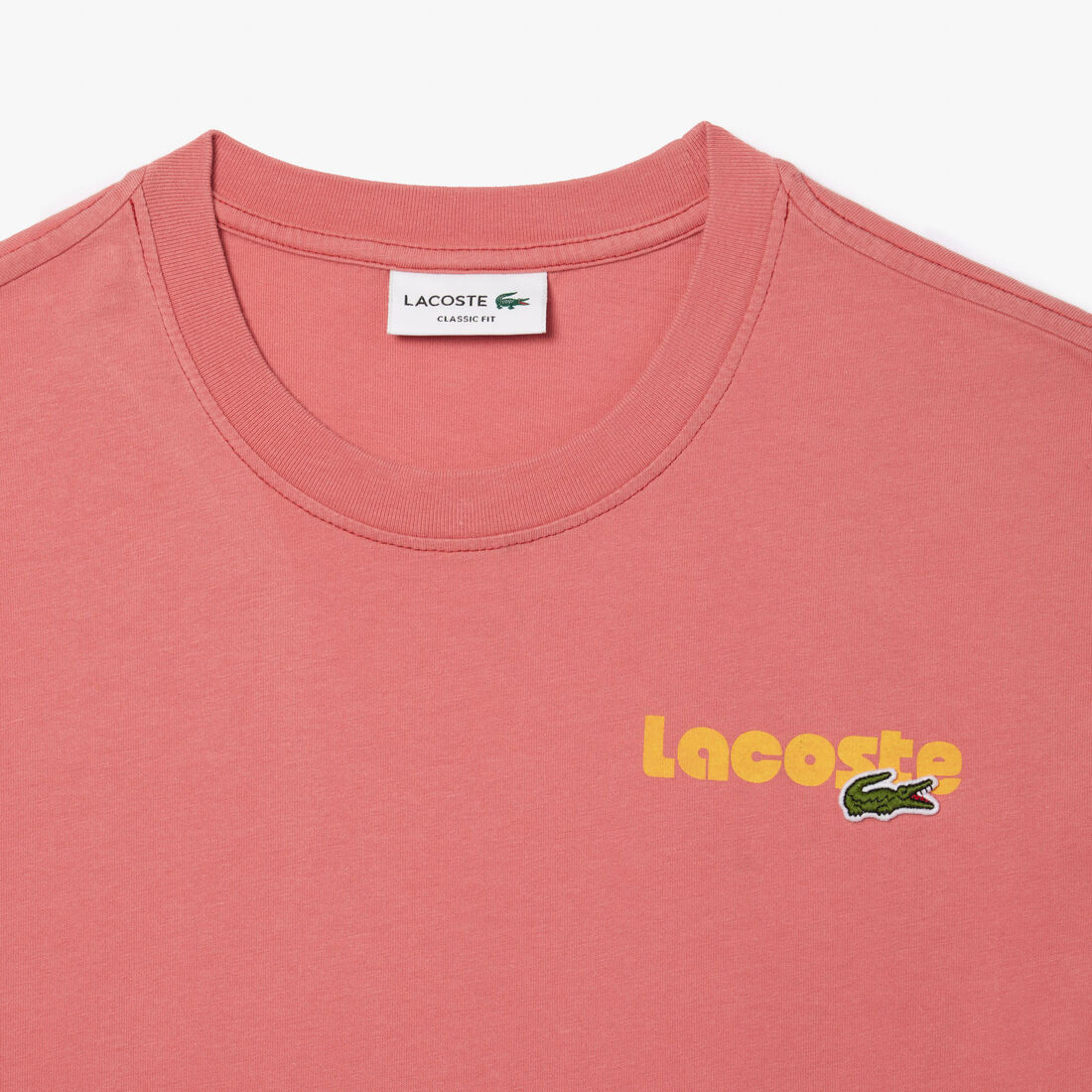 Washed Effect Ombré Lacoste Print T-shirt Washed Effect Ombré Lacoste Print T-shirt - TH7544-00-ZV9