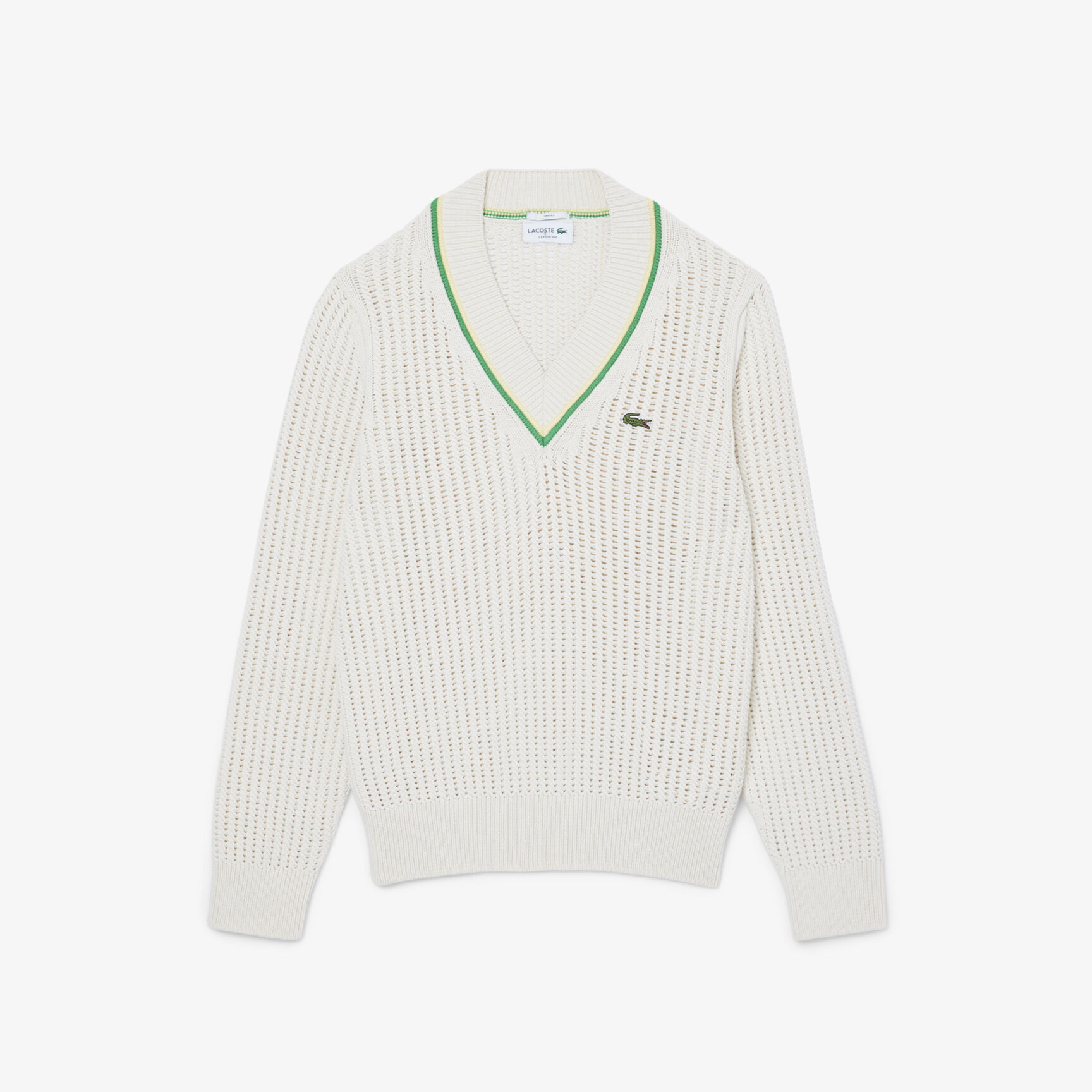 V Neck Striped Tennis Sweater V Neck Striped Tennis Sweater - AH9303-00-GIH