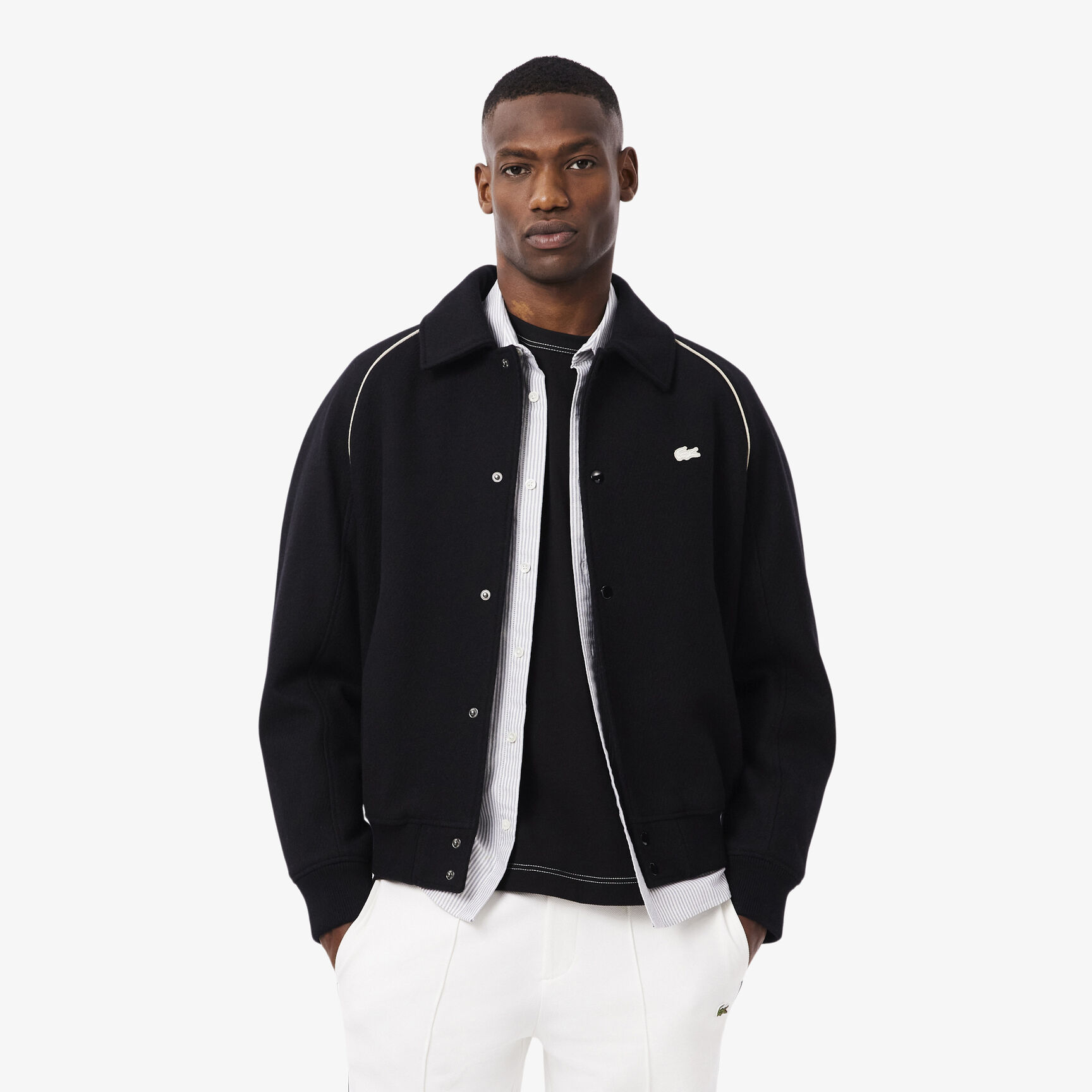 Badge Accent Wool Varsity Jacket - BH5841-00-031
