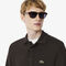 lacoste ribbed cotton polo collar sweatshirt