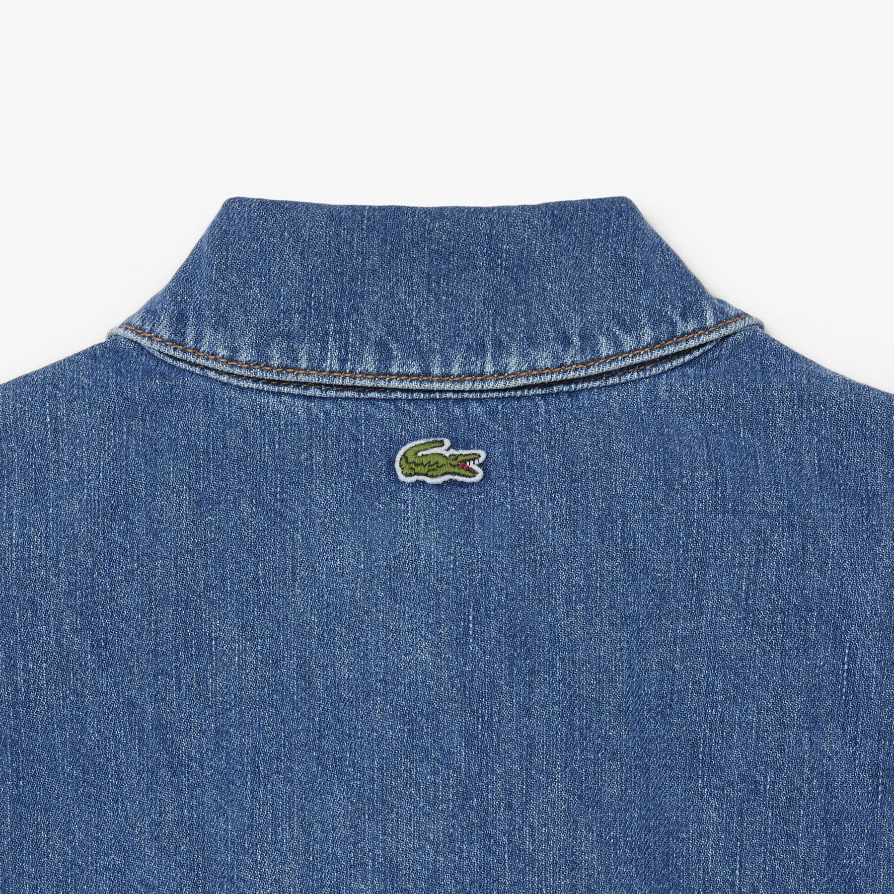 قميص بولو جينز خفيف الوزن وواسع Oversized Lightweight Denim Polo Shirt - CF0051-00-36L