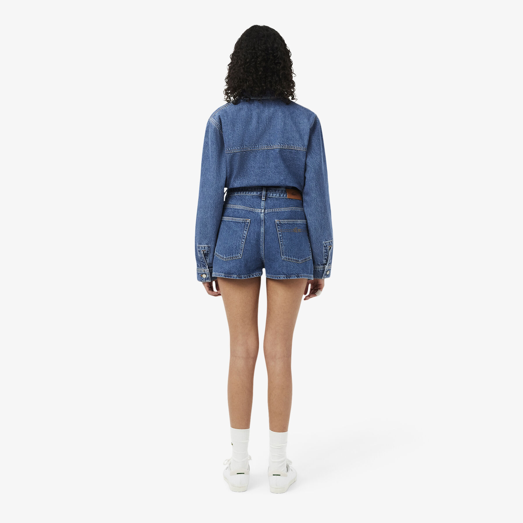 Cotton Denim Shorts lacoste cotton denim shorts