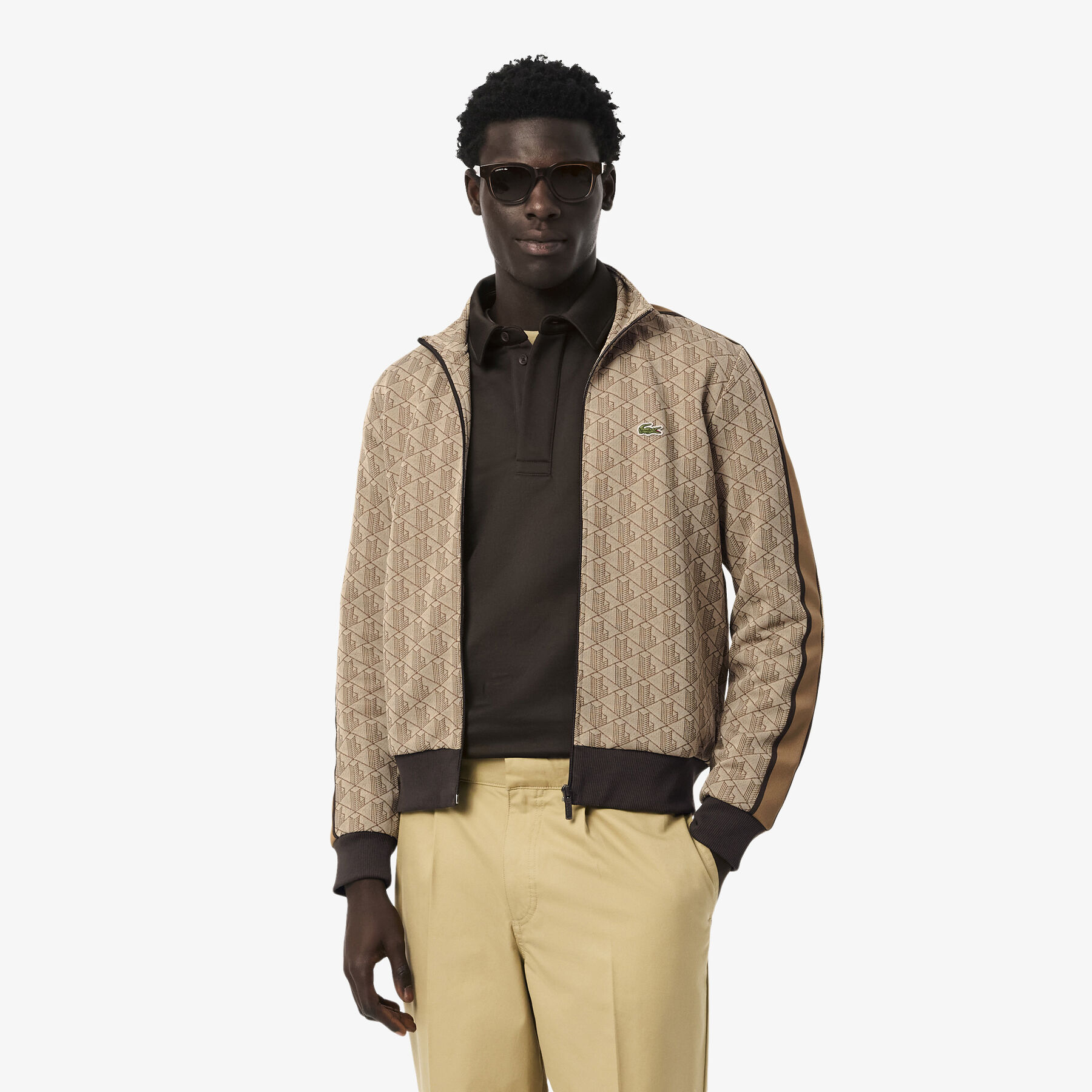 Paris Zip-Up Jacquard Track Jacket lacoste paris zip up jacquard track jacket
