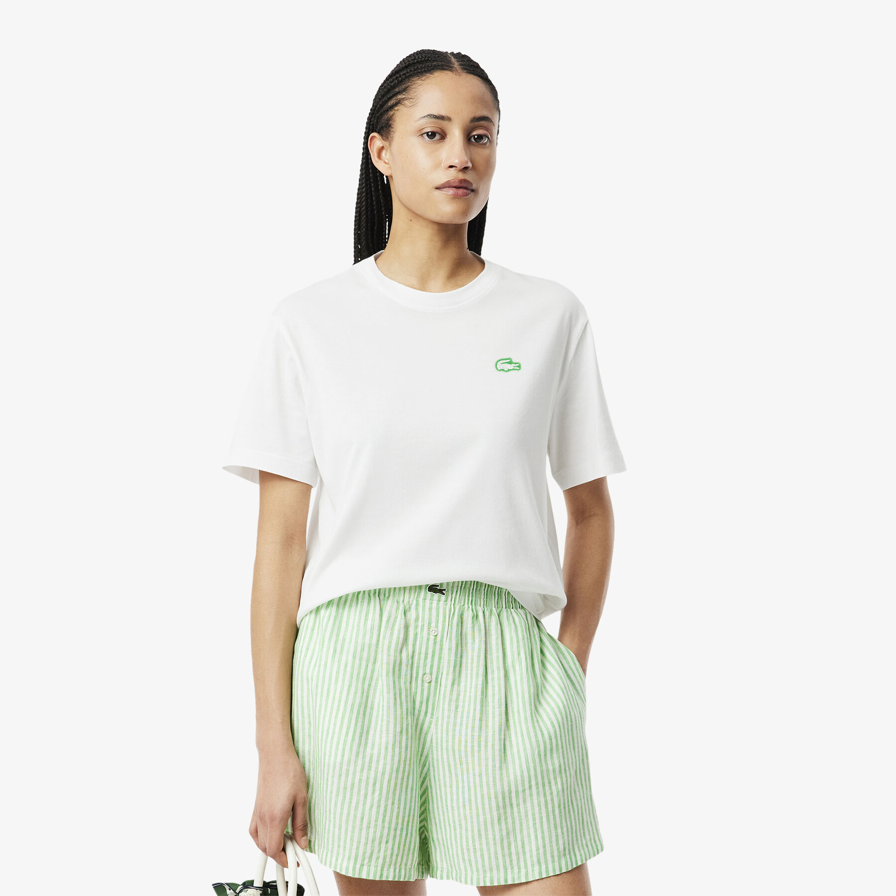 تي شيرت جيرسيه بطبعة تمساح Crocodile Print Jersey T-shirt - TF9596-00-001