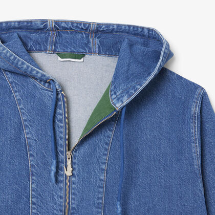 Oversized Denim Popover Jacket