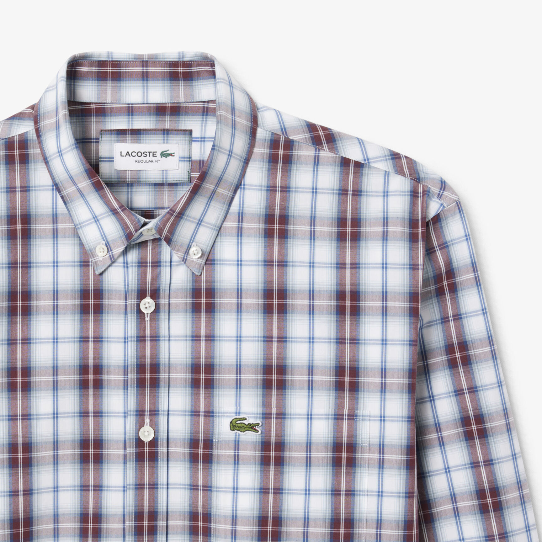 Regular Fit Poplin Plaid Shirt - CH5085-00-6AX