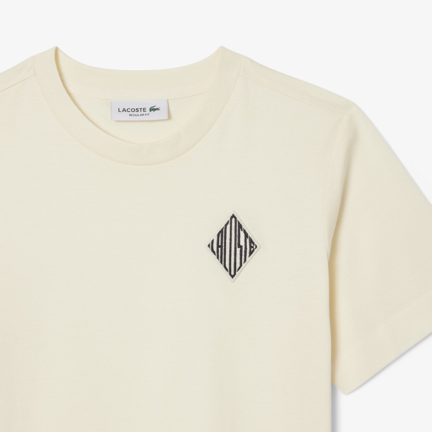 lacoste badge cotton t shirt